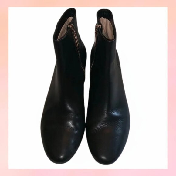 Carlo Pazolini Shoes - Carlo Pazolini Black Leather Zip Ankle Booties Size 6